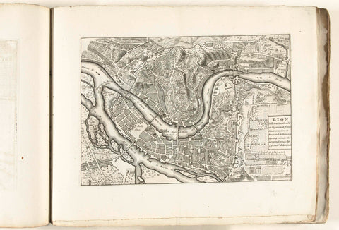 Map of Lyon, c. 1702, anonymous, 1702 - 1703 Canvas Print