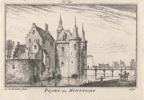 View of Montfoort Castle, 1640, Abraham Rademaker, 1727 - 1733 Canvas Print