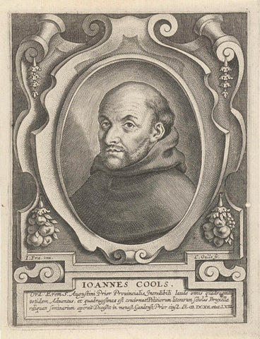 Portrait of the Augustinian Johannes Cools, Cornelis Galle (I), 1636 Canvas Print