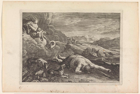 Death of Adonis, Magdalena van de Passe, c. 1636 - 1670 Canvas Print