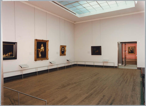 Room with four paintings, on the right a view of another room, c. 1991 - c. 1992 Canvas Print