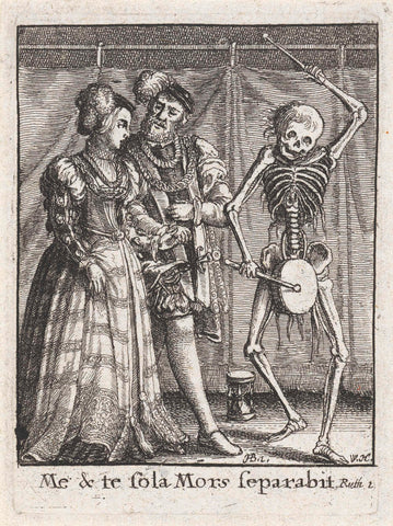 The Noblewoman and Death, Wenceslaus Hollar, c. 1680 Canvas Print