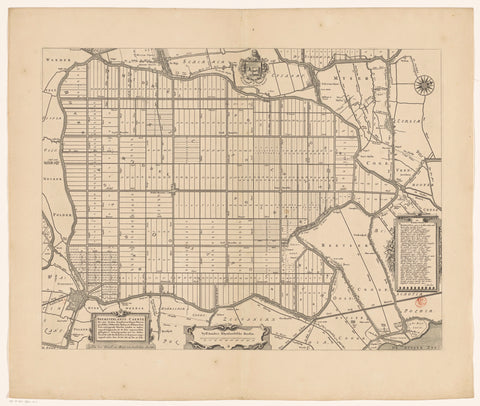 Map of the Beemster, Daniël van Breen, 1658 Canvas Print