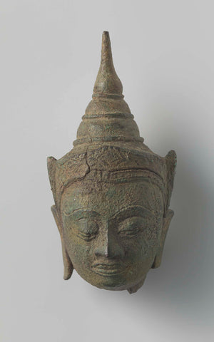 Fragment of a Buddha image, anonymous, 1500 - 1600 Canvas Print