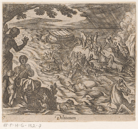 From Zondvloed, Antonio Tempesta, 1606 - 1638 Canvas Print