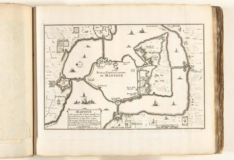 Map of Mantua, c. 1702, anonymous, 1702 - 1703 Canvas Print