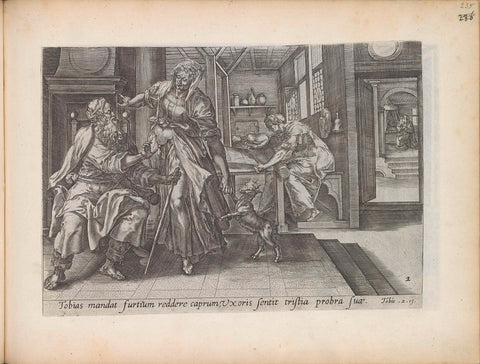 Tobit and Anna with the Goat, Maerten de Vos, 1643 Canvas Print