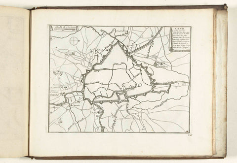 Map of Ghent, 1726, anonymous, 1726 Canvas Print