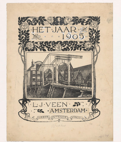 Cover design for: The year 1905, Willem Wenckebach, in or before 1905 Canvas Print