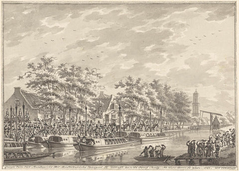 Arrival of the Amsterdammers in Utrecht, 1787, Daniël Kerkhoff, 1787 Canvas Print