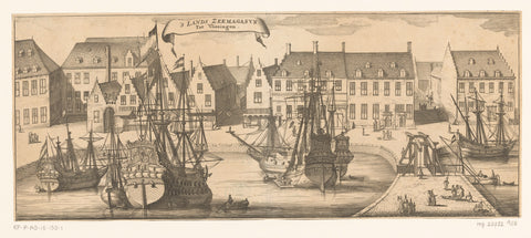 View of 's Lands Zeemagazijn in Vlissingen, anonymous, 1696 Canvas Print