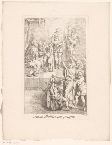 Christ shown to the people, Gabriel Huquier, 1705 - in or before 1732 Canvas Print