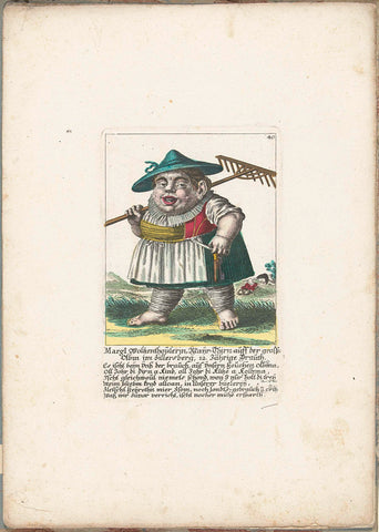 De dwerg Margl Woltzenthoulerin, ca. 1710, Martin Engelbrecht (attributed to), 1705 - 1715 Canvas Print