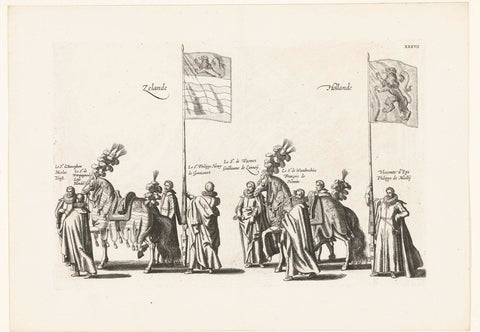 Funeral procession of Archduke Albrecht (plate XXXVII), 1622, Cornelis Galle (I), 1623 Canvas Print