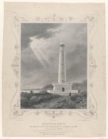 Lighthouse J.C.J. van Speijk in Egmond aan Zee, 1841, Paulus Lauters, 1841 Canvas Print