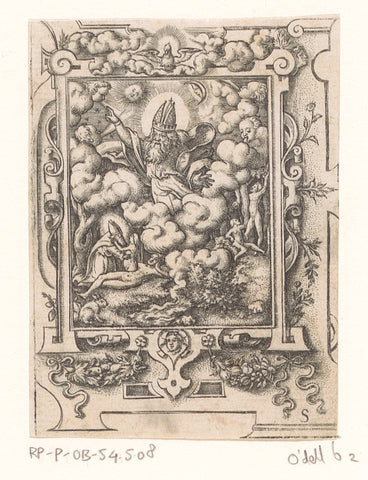 Creation in a roll frame, Virgil Solis, 1568 Canvas Print