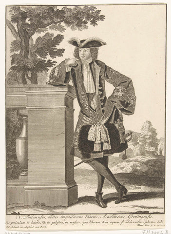 Groninger student, ca. 1700, Pieter Schenk (I) (attributed to), 1690 - 1700 Canvas Print