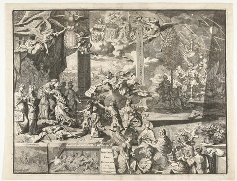 Allegory on the Peace of Rijswijk, 1697, Pieter van den Berge, 1697 Canvas Print