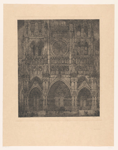 Cathedral in Amiens, Marius Bauer, 1890 Canvas Print