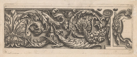 Tendrils with acanthus leaves, anonymous, 1640 Canvas Print