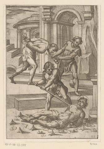 Torture with sharp points, Antonio Tempesta, 1565 - 1630 Canvas Print