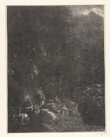 Rest on the Flight into Egypt, Rodolphe Bresdin, 1899 Canvas Print