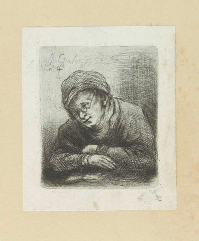 Reading man with glasses, Jan Chalon, 1802 Canvas Print