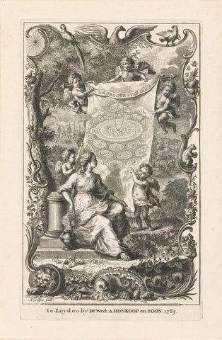 Allegory on the heavenly Jerusalem, Abraham Delfos, 1765 Canvas Print