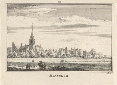 View of Rijnsburg, 1600, Abraham Rademaker, 1727 - 1733 Canvas Print