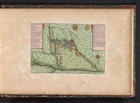 Map of Mantua, 1702, anonymous, 1735 Canvas Print