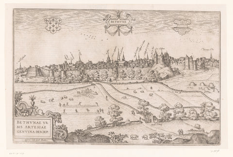 View of Béthune, anonymous, 1588 Canvas Print