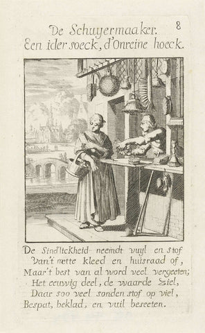 Brush maker, Jan Luyken, 1694 Canvas Print