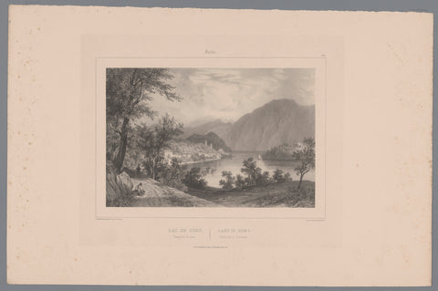 View of the San Giovanni peninsula on Lake Como, Isodore-Laurent Deroy, 1838 - 1841 Canvas Print