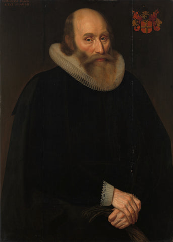 Portrait of Antonius Antonides van der Linden, Physician in Amsterdam, Hendrik Meerman, 1633 Canvas Print