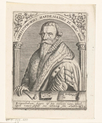 Portrait of Christoph Herdesianus, Theodor de Bry, 1669 Canvas Print