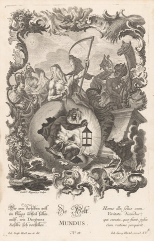 The World, Jeremias Gottlob Rugendas, 1745 Canvas Print