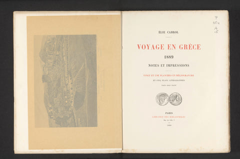 Voyage en Grèce 1889 notes et impressions, Élie Cabrol, 1890 Canvas Print