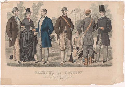 Gazette of Fashion, August 1865, anonymous, 1865 Canvas Print