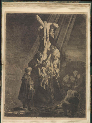 Descent from the Cross: Second Plate, Rembrandt van Rijn, 1807 - 1808 Canvas Print