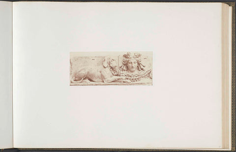 Plaster model for sculpture on the attic floor of the Pavillon Richelieu of the Palais du Louvre by Pierre Louis Rouillard, Édouard Denis Baldus, c. 1855 - c. 1857 Canvas Print