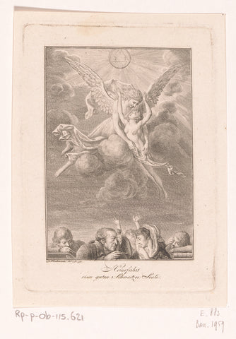 Ascension of the 21-year-old lady Venel, Daniel Nikolaus Chodowiecki, 1798 Canvas Print