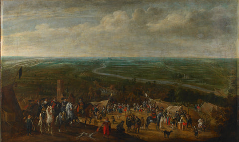 Prince Frederik Hendrik at the Siege of 's-Hertogenbosch, 1629, Pauwels van Hillegaert, c. 1631 Canvas Print