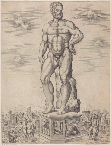 Statue of Hercules, anonymous, 1553 Canvas Print