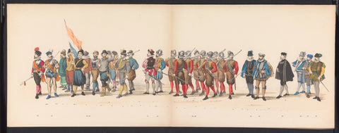 Masquerade of the Leiden students, 1875 (plate 3), Gerardus Johannes Bos, 1875 Canvas Print