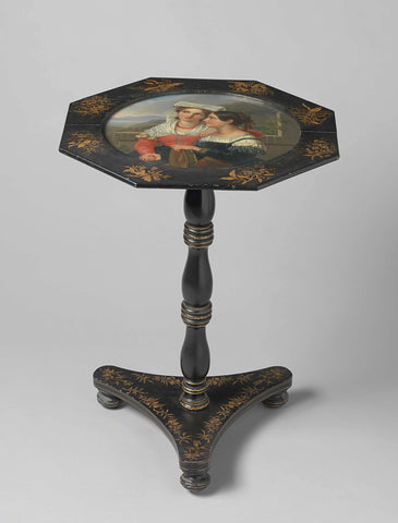 Table with folding top, anonymous, c. 1830 - c. 1845 Canvas Print