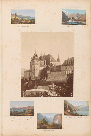 View of nyon castle, anonymous, 1876 Canvas Print