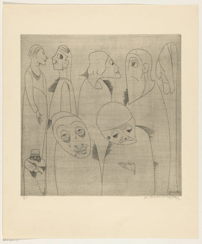 Eight Figures, Samuel Jessurun de Mesquita, 1931 Canvas Print