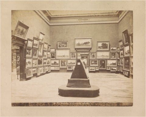 Room with Dutch paintings at the World's Fair of 1873 in Vienna, Austria, Kramer, 1873 Canvas Print