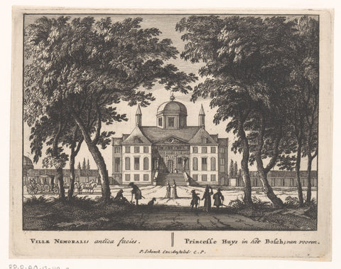 View on the side of Huis ten Bosch, anonymous, 1686 - 1711 Canvas Print