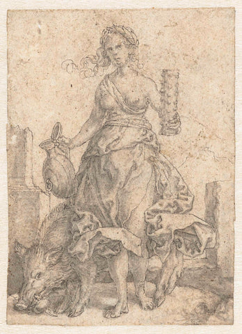 Luxuria, Heinrich Aldegrever, 1548 - 1549 Canvas Print